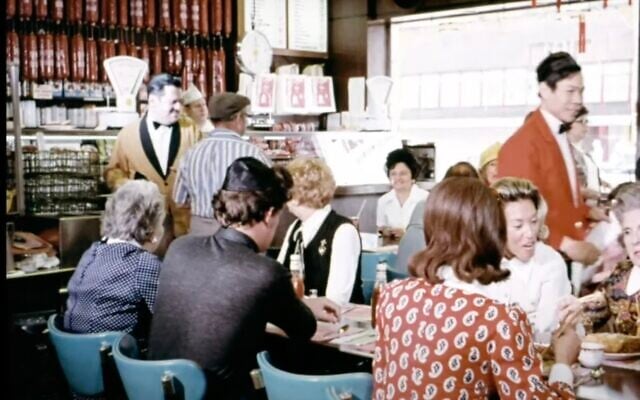 Bernstein on Essex was a Kosher deli and Chinese restaurant that opened in 1957. It was the first of it's kind. (Screenshot from Kinolibrary YouTube/via JTA)