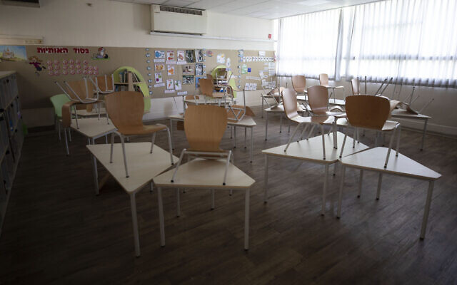Illustrative: A Tel Aviv classroom. (AP Photo/Sebastian Scheiner) Illustrative: A Tel Aviv classroom. (AP Photo/Sebastian Scheiner)