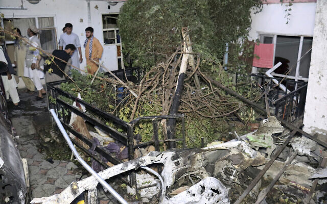 Afghans inspect damage of Ahmadi family house after US drone strike in Kabul, Afghanistan, August 29, 2021. (Khwaja Tawfiq Sediqi/AP) Afghans inspect damage of Ahmadi family house after US drone strike in Kabul, Afghanistan, August 29, 2021. (Khwaja Tawfiq Sediqi/AP)