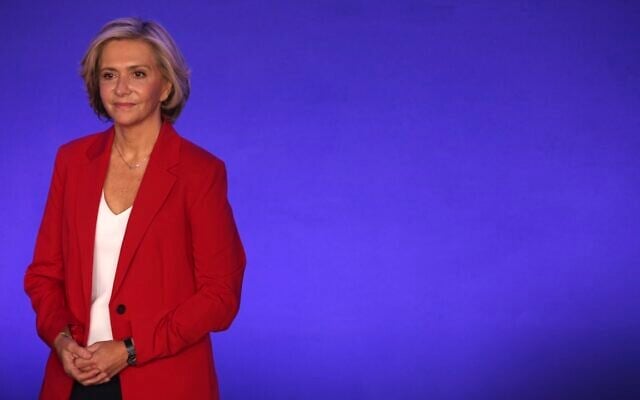 Valerie Pecresse waits at the Conservative party Les Republicains headquarters after being elected as the party's presidential candidate, on Saturday, December 4, 2021, in Paris. (AP Photo/Rafael Yaghobzadeh) Valerie Pecresse waits at the Conservative party Les Republicains headquarters after being elected as the party's presidential candidate, on Saturday, December 4, 2021, in Paris. (AP Photo/Rafael Yaghobzadeh)