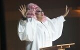 This image released by HBO shows Pastor Craig Duke, of Newburgh, Indiana, appearing in drag in a scene from the HBO series 'We're Here' (Jakes Giles Netter/HBO via AP)