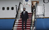 Secretary of State Antony Blinken arrives at Subang Airport, in Kuala Lumpur, Malaysia on December 14, 2021. (Olivier Douliery/Pool via AP)