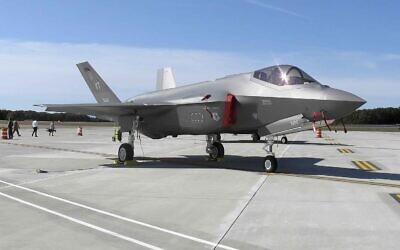 Illustrative: A F-35 fighter jet arrives at the Vermont Air National Guard base in South Burlington, Vermont, on September 19, 2019. (AP Photo/Wilson Ring, File)