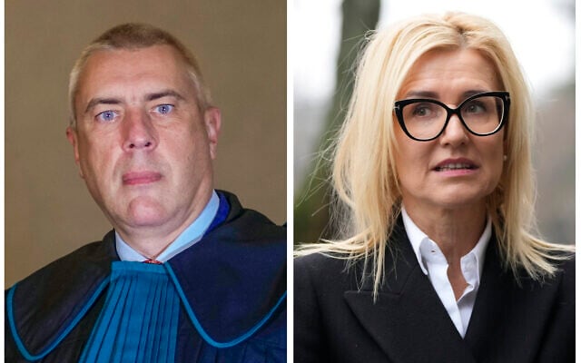 Polish lawyer Roman Giertych, left, poses for a portrait in Rome, and Polish prosecutor Ewa Wrzosek, right, is photographed in Warsaw, December 16, 2021. (AP Photo/Andrew Medichini, left, Czarek Czarek Sokolowski) Polish lawyer Roman Giertych, left, poses for a portrait in Rome, and Polish prosecutor Ewa Wrzosek, right, is photographed in Warsaw, December 16, 2021. (AP Photo/Andrew Medichini, left, Czarek Czarek Sokolowski)