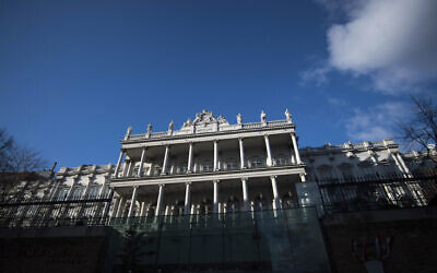 Palais Coburg, where closed-door nuclear talks take place in Vienna, Austria, on December 17, 2021. (AP Photo/Michael Gruber, File)