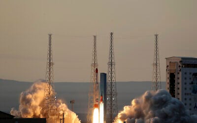 This photo, released by the official website of the Iranian Defense Ministry on December 30, 2021, shows the launching of Simorgh, or 'Phoenix,' rocket in an undisclosed location in Iran. (Iranian Defense Ministry via AP) This photo, released by the official website of the Iranian Defense Ministry on December 30, 2021, shows the launching of Simorgh, or 'Phoenix,' rocket in an undisclosed location in Iran. (Iranian Defense Ministry via AP)