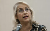 Dalit Stauber speaks during a conference in Beit Shemesh on March 13, 2013. (Flash90)