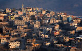 View of the Arab village of Nahf in northern Israel, on January 11, 2014 (Hadas Parush/Flash90)