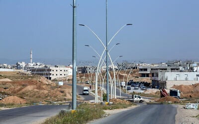 View of the Bedouin city of Rahat in southern Israel, on April 8, 2019. (Moshe Shai/Flash90)