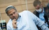 Religious Zionism MK Itamar Ben Gvir attends an Internal Security Committee meeting at the Knesset, in Jerusalem on December 7, 2021. (Yonatan Sindel/Flash90)
