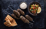 A cultivated beef kebab by Israeli cultured meat company Future Meat. (Future Meat)