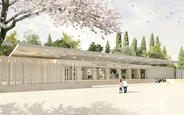 An artistic rendering of the future opening gate of the Mount Herzl cemetery. (Herzlberg Architects) An artistic rendering of the future opening gate of the Mount Herzl cemetery. (Herzlberg Architects)