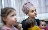 Moriah Cohen, who was stabbed in Jerusalem on December 8, 2021, speaks after her release from the hospital. (Yonatan Sindel/Flash90)