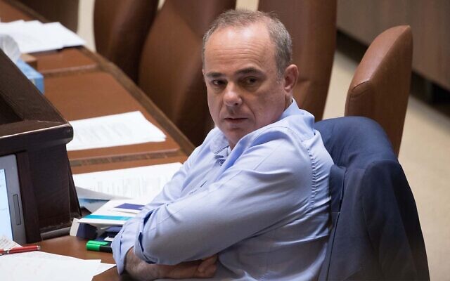 Likud lawmaker Yuval Steinitz, then serving as energy minister, at the Knesset in Jerusalem on May 23, 2018. (Yonatan Sindel/Flash90) Likud lawmaker Yuval Steinitz, then serving as energy minister, at the Knesset in Jerusalem on May 23, 2018. (Yonatan Sindel/Flash90)