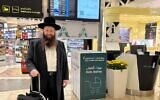 Rabbi Jacob Yisrael Herzog in Riyadh's King Khalid International Airport, November 2021. (Courtesy)