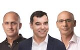From left: One Zero Bank CEO Gal Bar Dea, founder Amnon Shashua and chairman Shuki Oren. (Yanai Yechiel and Yonatan Hefner)
