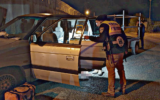 Paramedics work at the scene of a shooting attack near Homesh in the West Bank, on December 16, 2021. (ZAKA)