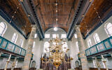 A view inside the Portuguese Synagogue in Amsterdam, which is part of the city's Jewish Cultural Quarter. (Bas de Brouwer via JTA)