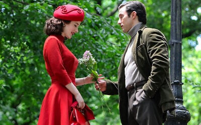 Rachel Brosnahan and Milo Ventimiglia on the set of 'The Marvelous Mrs Maisel.' (Jose Perez/Bauer-Griffin/GC Images)