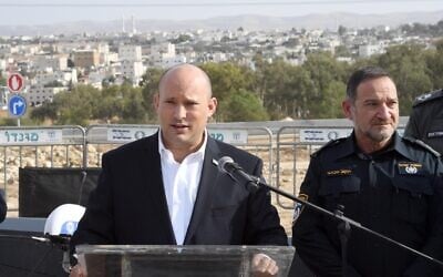 Prime Minister Naftali Bennett during a tour of the south on December 6, 2021. (Haim Zach/GPO) Prime Minister Naftali Bennett during a tour of the south on December 6, 2021. (Haim Zach/GPO)
