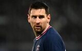 Paris Saint-Germain soccer club's Argentinian forward Lionel Messi plays at the Parc des Princes stadium in Paris on December 7, 2021. (Photo by FRANCK FIFE / AFP)