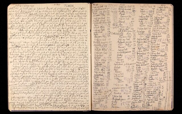 The Edward Blank YIVO Vilna Online Collections project includes quotidian objects like this page from Russian-born watchmaker Shalom Schwarzbard's notebooks, with a list of expenses. (YIVO/ via JTA)