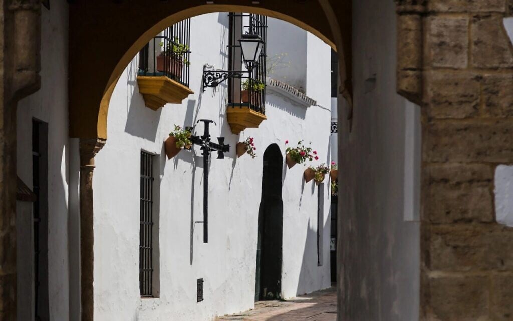 A view of a street in Utrera’s Jewish Quarter. (Utrera City Council/ via JTA)