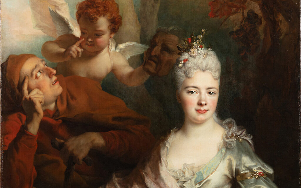 Detail from Nicolas de Largillière, 'Portrait of a lady as Pomona, traditionally identified as the Marquise de Parabère' (Courtesy Sotheby's)