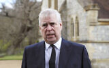 Britain's Prince Andrew speaks. during a television interview at the Royal Chapel of All Saints at Royal Lodge, Windsor, England, on April 11, 2021. (Steve Parsons/Pool Photo via AP)