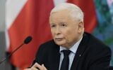Jaroslaw Kaczynski, the head of Poland's ruling party Law and Justice, speaks at a news conference in Warsaw, Poland, on Tuesday Oct. 26, 2021 (AP Photo/Czarek Sokolowski, File)