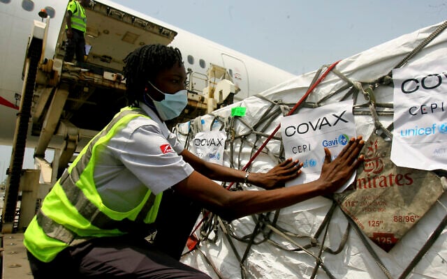 A shipment of COVID-19 vaccines distributed by the COVAX Facility arrives in Abidjan, Ivory Coast, Febuary 25, 2021. (AP Photo/Diomande Ble Blonde) A shipment of COVID-19 vaccines distributed by the COVAX Facility arrives in Abidjan, Ivory Coast, Febuary 25, 2021. (AP Photo/Diomande Ble Blonde)