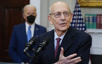 US Supreme Court Associate Justice Stephen Breyer announces his retirement in the Roosevelt Room of the White House in Washington, DC, on January 27, 2022. (AP Photo/Andrew Harnik) US Supreme Court Associate Justice Stephen Breyer announces his retirement in the Roosevelt Room of the White House in Washington, DC, on January 27, 2022. (AP Photo/Andrew Harnik)