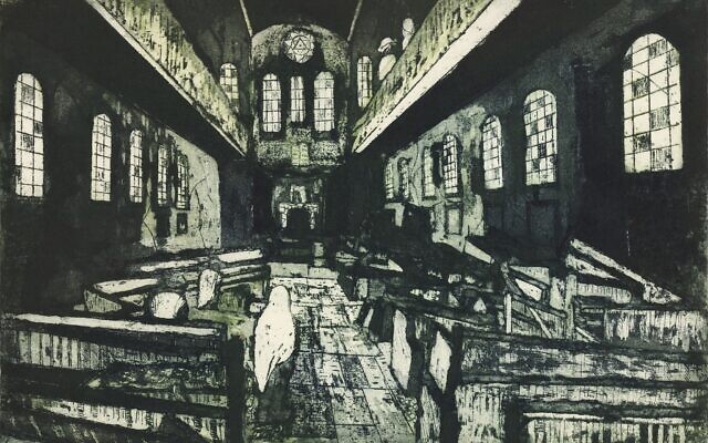From 'Beyond the Ashes' by artist Beverly-Jane Stewart at the Yad LaBanim House in Rishon Lezion, for International Holocaust Day 2022 (Courtesy Duncan Phillips)