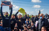 Arab Israelis and activists protest against the murder of 15-year-old Muhammad Ades in Jaljulia, March 12, 2021 (Flash90)