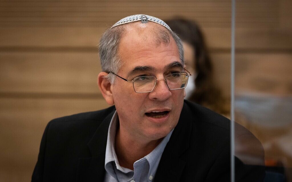 Yamina MK Nir Orbach attends a Knesset committee meeting on September 25, 2021. (Yonatan Sindel/Flash90) Yamina MK Nir Orbach attends a Knesset committee meeting on September 25, 2021. (Yonatan Sindel/Flash90)