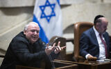 Likud MK David Amsalem during a plenum session in the Knesset in Jerusalem, on December 6, 2021. (Olivier Fitoussi/ FLASH90)