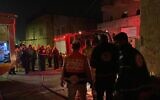 The scene of a fire in a building in the Jerusalem Old City, January 29, 2022. (Magen David Adom)