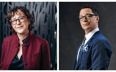 Rabbi Shira Stutman and actor Joshua Malina are the new voices behind 'Chutzpod!' (Courtesy)