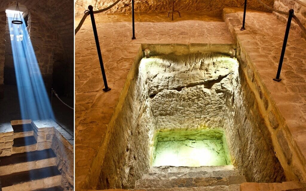 Photos of the mikvah at the Synagogue of Water in Úbeda, Spain. (Joaquín Fruiz/ via JTA)