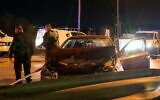 The scene of a suspected ramming attack in the West Bank, January 11, 2022. (IDF)