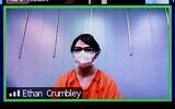 Ethan Crumbley in a remote court hearing in Rochester Hills, Michigan, January 7, 2022. (AP Photo/Carlos Osorio)