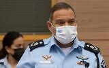 Police chief Kobi Shabtai at the Knesset in Jerusalem, on September 13, 2021. (Olivier Fitoussi/Flash90)