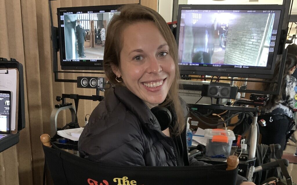 Screenwriter Yael Galena on the set of 'The Wonder Years' reboot. (Courtesy of Galena)