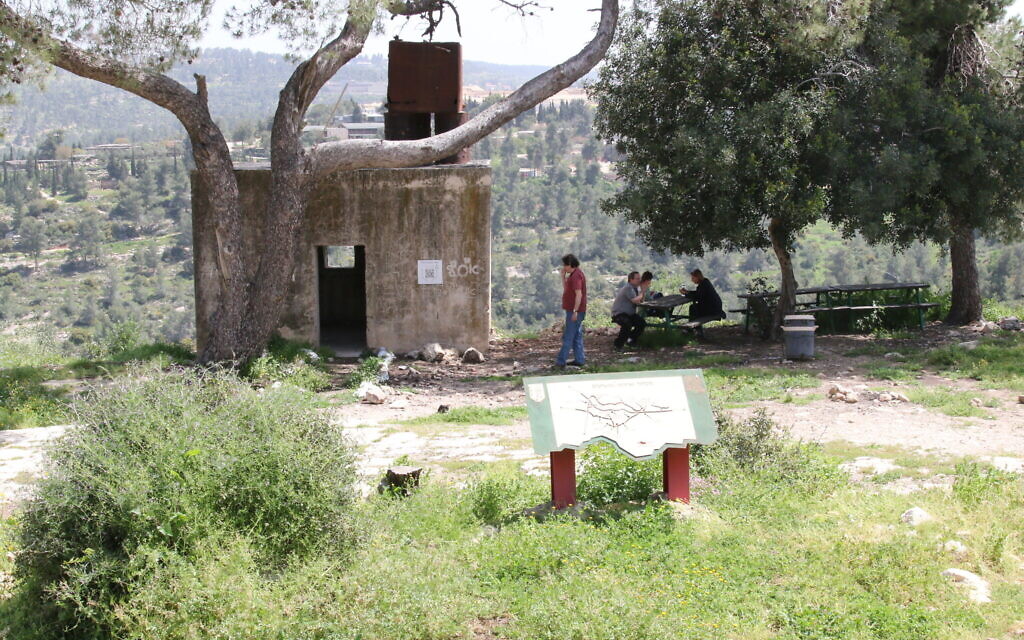 Old structures from the original kibbutz in this photo taken along the historic Neve Ilan Forest walk. (Shmuel Bar-Am)