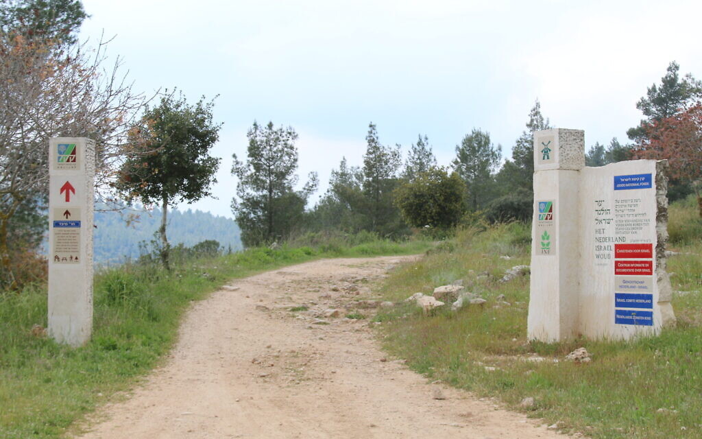 The rocky trail to the Hasmonean fortress in Neve Ilan Forest. (Shmuel Bar-Am)