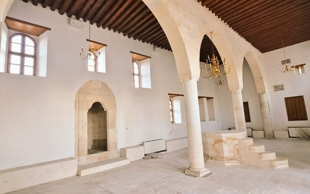 The newly-renovated synagogue in Kilis, Turkey as pictured on August 21, 2021. (Mendy Chitrik/ via JTA)