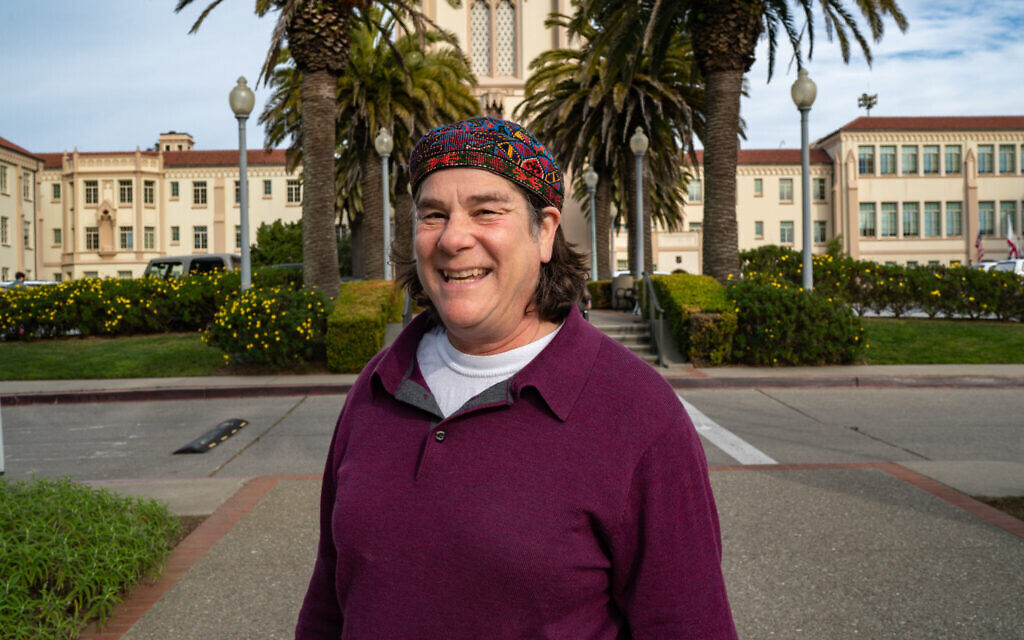 Rabbi Camille Angel at University of San Francisco Lone Mountain Campus. (Lea Loeb/JTA) Rabbi Camille Angel at University of San Francisco Lone Mountain Campus. (Lea Loeb/JTA)