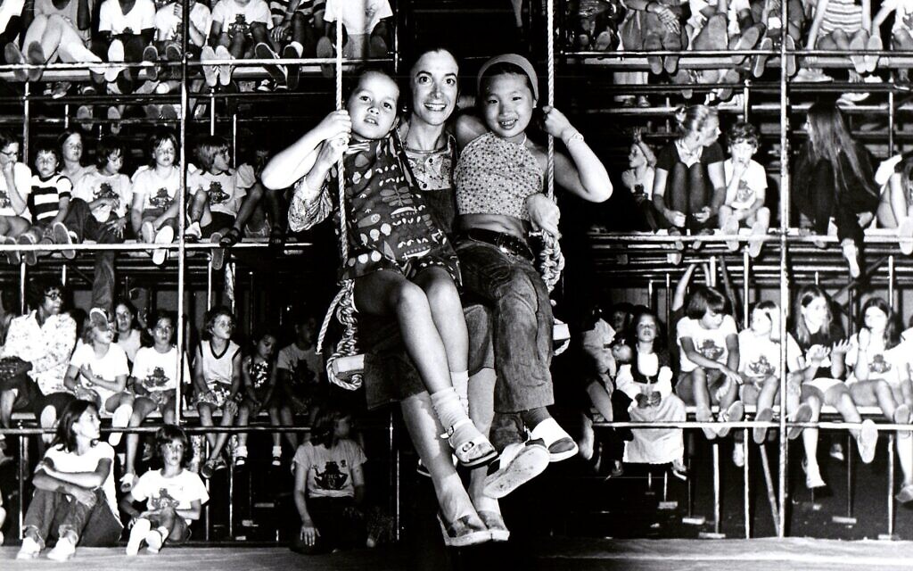 Marjorie Margolies with adopted daughters Lee Heh and Holly in this undated photo. (Courtesy)