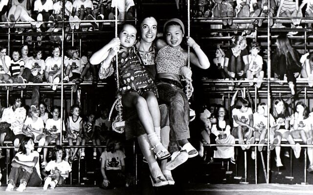 Marjorie Margolies with adopted daughters Lee Heh and Holly in this undated photo. (Courtesy)