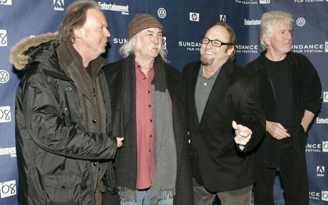 From left, Neil Young, David Crosby, Stephen Stills and Graham Nash sing together while on the red carpet for the premiere of their film 'CSNY Deja Vu' at the Sundance Film Festival in Park City, Utah, on Friday, Jan. 25, 2008. (AP Photo/Amy Sancetta) From left, Neil Young, David Crosby, Stephen Stills and Graham Nash sing together while on the red carpet for the premiere of their film 'CSNY Deja Vu' at the Sundance Film Festival in Park City, Utah, on Friday, Jan. 25, 2008. (AP Photo/Amy Sancetta)